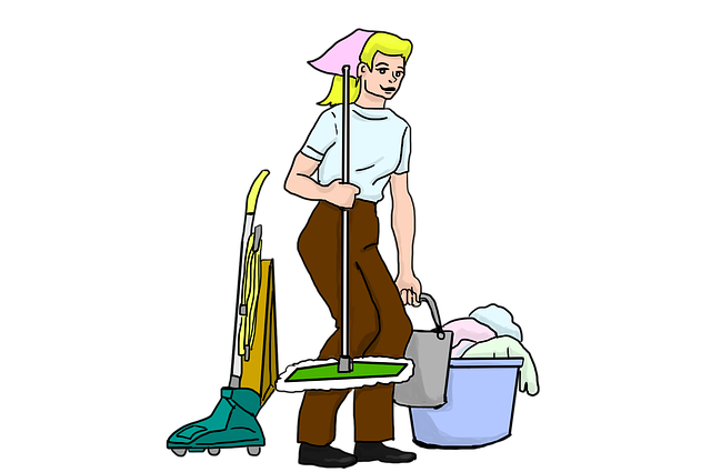 cleaning woman